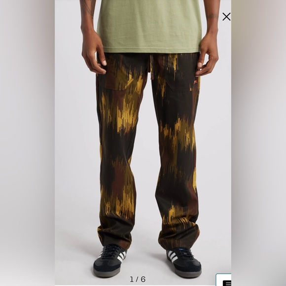 ICECREAM Drip Camo Straight Fit Drawstring Ripstop Pants - Picture 11 of 14